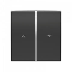 Выключатель для управления жалюзи кнопочный (без фиксации) черный бархат