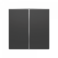 ПЕРЕключатель 2х-клавишный черный бархат (два переключателя с двух мест одной нагрузкой)