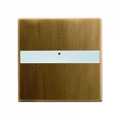 Выключатель 1-клавишный античная латунь с полем для надписи