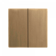 Выключатель 2-клавишный античная латунь