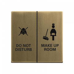 Выключатель 2-клавишный античная латунь вызов горничной