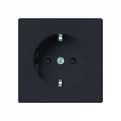 РОЗЕТКА с заземлением и защитными шторками антрацит