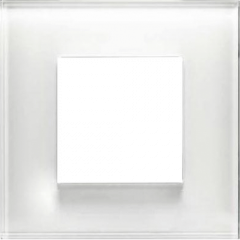 Рамка ABB Niessen Zenit белое стекло - 1 пост (2 модуля)