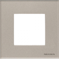 Рамка ABB Niessen Zenit стекло брызги шампанского - 1 пост (2 модуля)