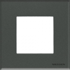 Рамка ABB Niessen Zenit стекло графит - 1 пост (2 модуля)