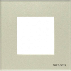 Рамка ABB Niessen Zenit стекло жемчужное - 1 пост (2 модуля)