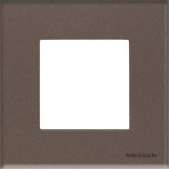 Рамка ABB Niessen Zenit стекло кофейное - 1 пост (2 модуля)
