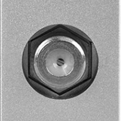 TV-розетка 1-модульная серебряный