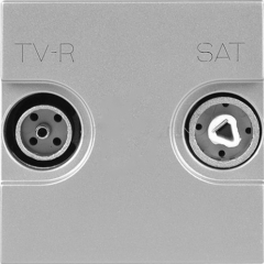 TV-R-SAT розетка оконечная серебряный