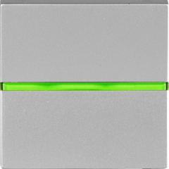 Выключатель 1-клавишный с/п серебряный