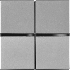 КНОПКА 2-клавишная серебряный