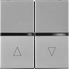 Выключатель жалюзи без фиксации серебряный