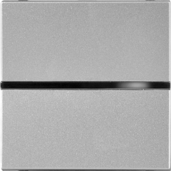 Переключатель с 2х мест 1-клавишный серебряный