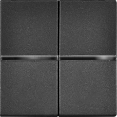 Выключатель 2-клавишный антрацит