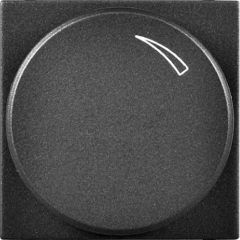 СВЕТорегулятор поворотный антрацит для ламп накаливания и галогенных ламп (2-модульный)