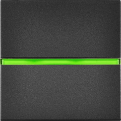 Переключатель с 2х мест 1-клавишный с/п антрацит