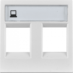 Internet-розетка двойная 2-модульная белый