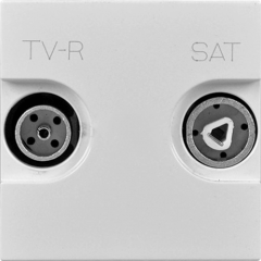 TV-R-SAT розетка проходная белый