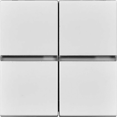 Выключатель 2-клавишный белый