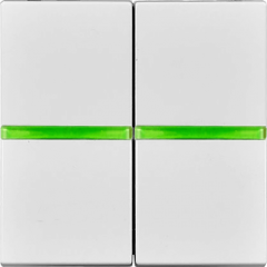 Переключатель с 2х мест 2-клавишный с/п белый