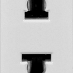 Розетка без заземления белый (1-модульная)