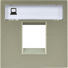 Internet-розетка 2-модульная шампань