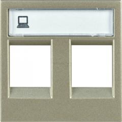 Internet-розетка двойная 2-модульная шампань