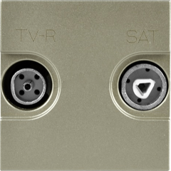 TV-R-SAT розетка оконечная шампань