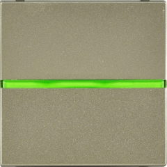 Выключатель 1-клавишный с/п шампань