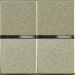 Переключатель промежуточный 2-клавишный шампань