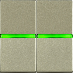 Переключатель с 2х мест 2-клавишный с/п шампань