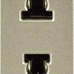 Розетка без заземления шампань (1-модульная)