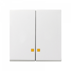 ВКЛючатель 2-клавишный С/П белый