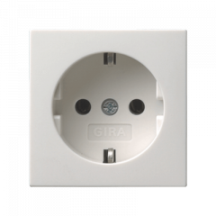 Розетка с заземлением белый (IP44)