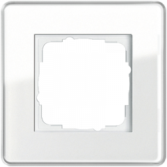 Рамка GIRA Esprit Glass C стекло белое - 1 пост