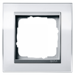 Рамка GIRA Event Clear белый/алюминий - 1 пост