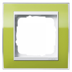Рамка GIRA Event Clear зеленый/белый - 1 пост