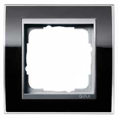 Рамка GIRA Event Clear черный/алюминий - 1 пост