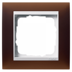 Рамка GIRA Event темно-коричневый/белый глянцевый - 1 пост