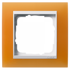 Рамка GIRA Event оранжевый/белый глянцевый - 1 пост