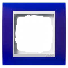 Рамка GIRA Event синий/белый глянцевый - 1 пост