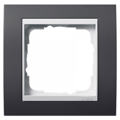 Рамка GIRA Event антрацит/белый - 1 пост