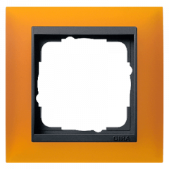 Рамка GIRA Event янтарный/антрацит - 1 пост