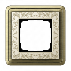 Рамка GIRA ClassiX Art бронза/кремовый - 1 пост