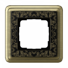 Рамка GIRA ClassiX Art бронза/черный - 1 пост