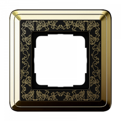 Рамка GIRA ClassiX Art латунь/черный - 1 пост