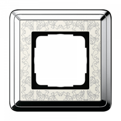 Рамка GIRA ClassiX Art хром/кремовый - 1 пост