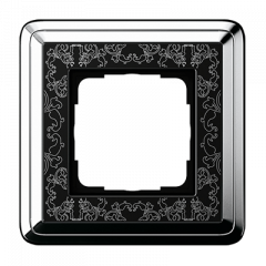 Рамка GIRA ClassiX Art хром/черный - 1 пост