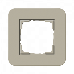 Рамка GIRA E3 серо-бежевый/белый глянцевый - 1 пост