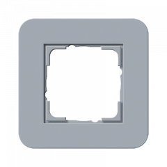 Рамка GIRA E3 серо-голубой/белый глянцевый - 1 пост